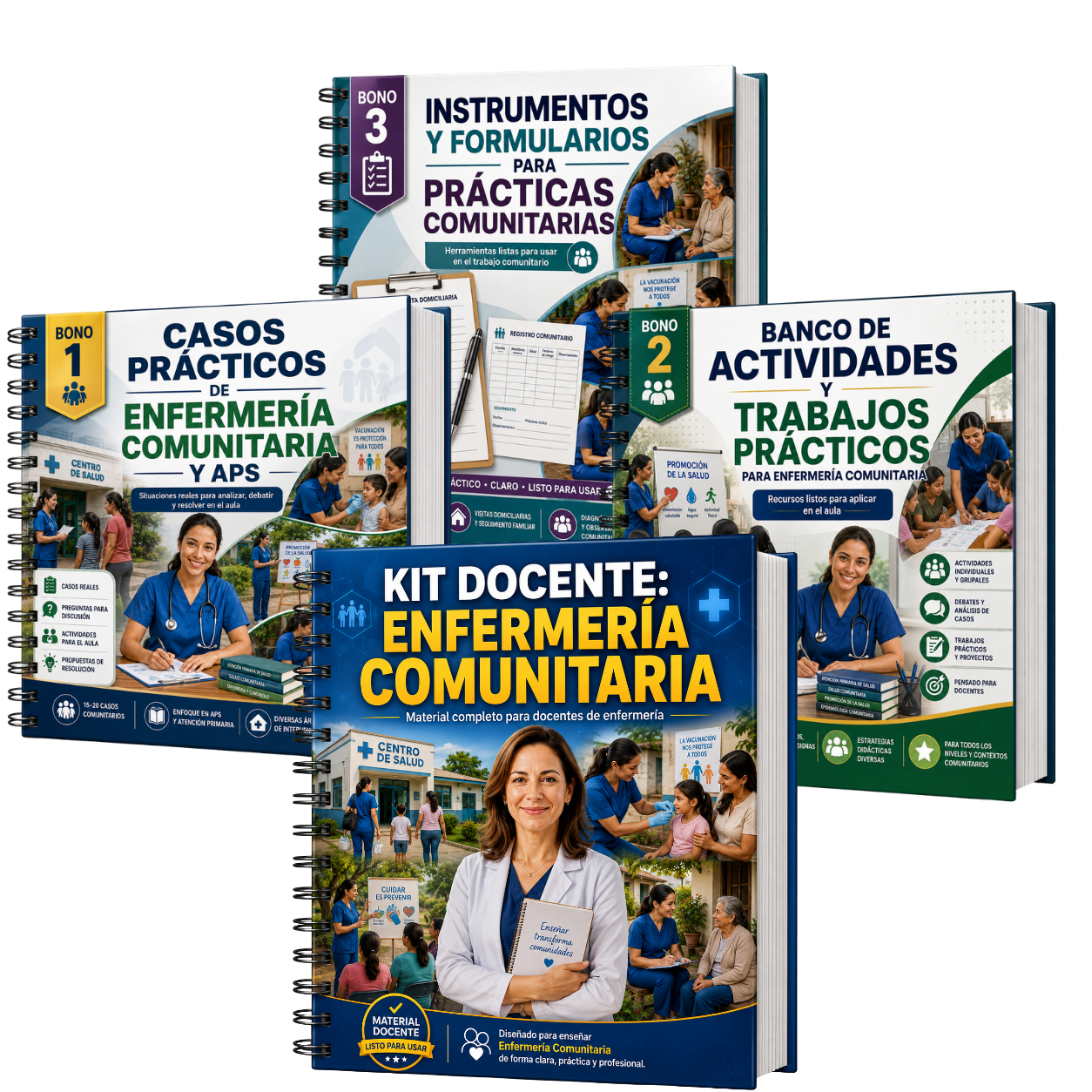KIT Docente ENFERMERIA COMUNITARIA + 3 BONUS EXCLUSIVOS